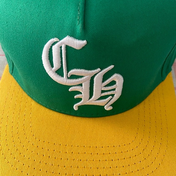 Chrome Hearts Yellow And Green Color Matching Casual Sports Hat - Picture 4 of 7